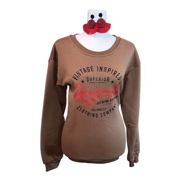 SHEIN Sweaters - SHEIN Brown Vintage Inspired Sweater